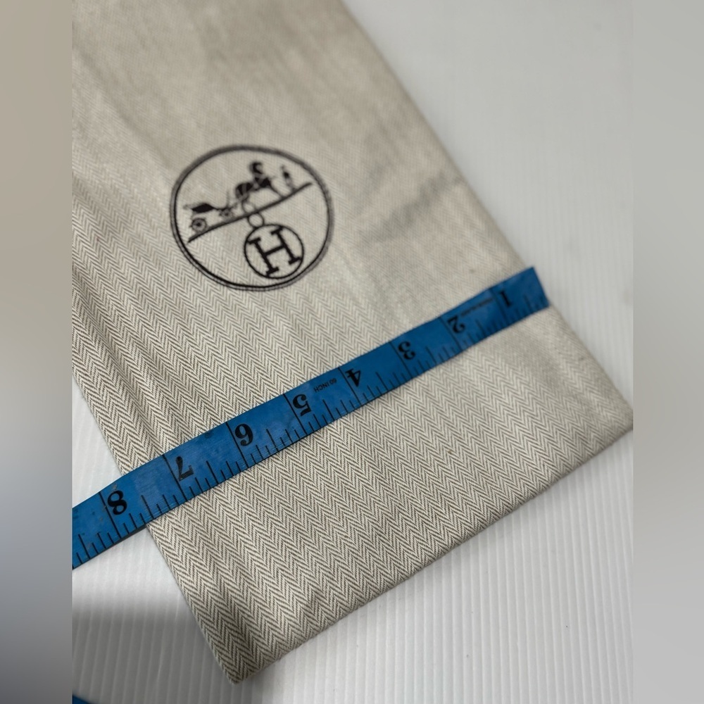 HERMES -  Cotton Drawstring‎ Dust bag  - Cream - Picture 3 of 7